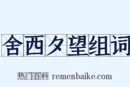 舍西夕望组词是什么意思的图片